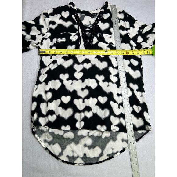 Rock & Republic Womens Long Sleeves Corset Tie Front Casual Shirt Size Small - Picture 6 of 7